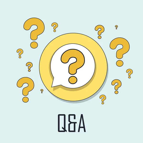 Q&A コンセプト — ストックベクタ