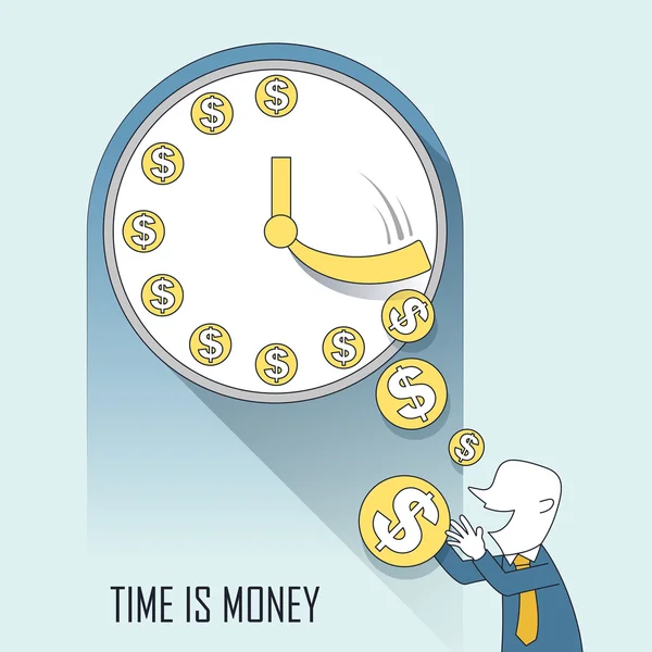 Le temps est concept d'argent — Image vectorielle