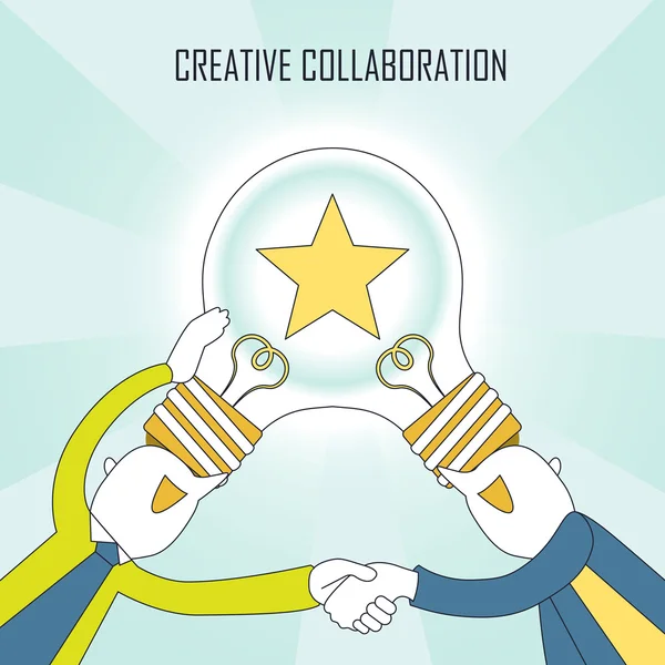 Concetto di collaborazione creativa — Vettoriale Stock