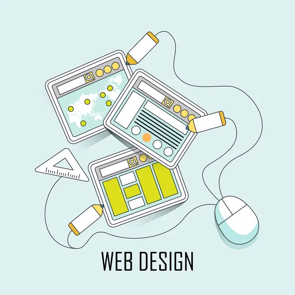 Concepto de diseño web — Vector de stock