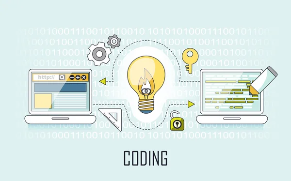 Codering concept — Stockvector