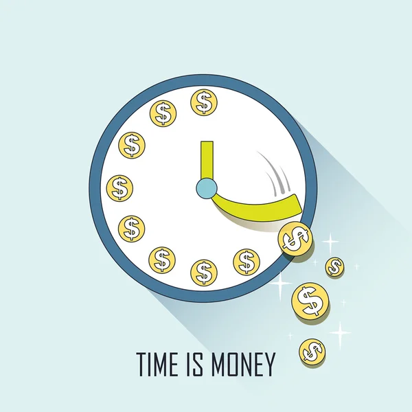 Time is money concept — Stock Vector