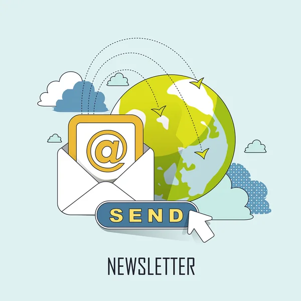 Newsletter concept — Stock Vector