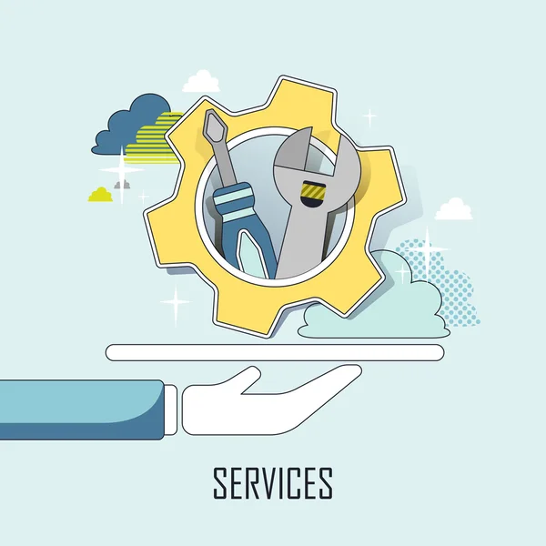 Concept de service client — Image vectorielle