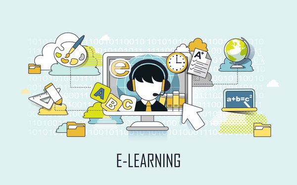e-learning concept