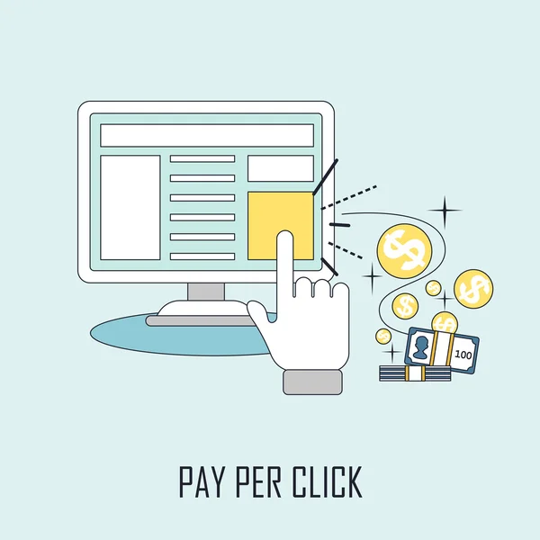 Pago por clic — Vector de stock