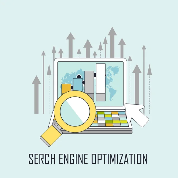 Concepto de optimización de motores de búsqueda — Archivo Imágenes Vectoriales