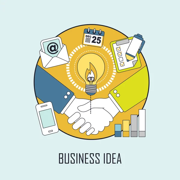 Idea di business Concetto — Vettoriale Stock