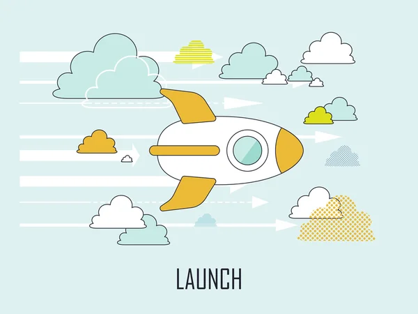 Launchkonzept — Stockvektor