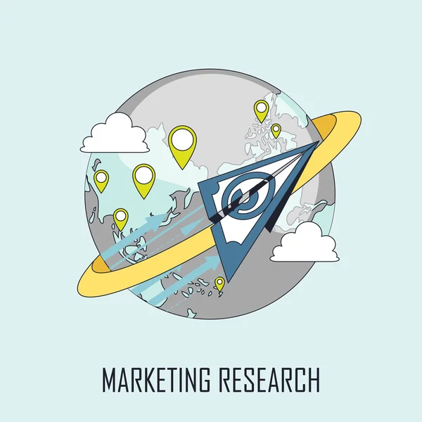 Concept de recherche marketing — Image vectorielle