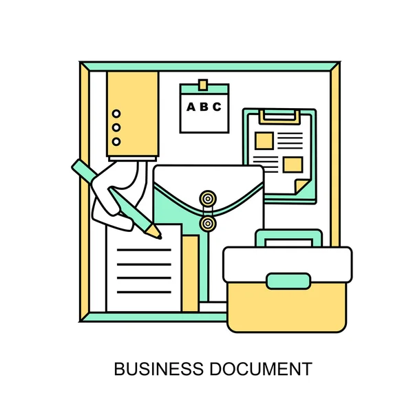 Business document concept — Stock Vector
