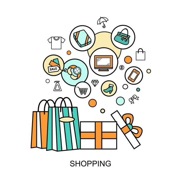 Shopping concept — Stock Vector