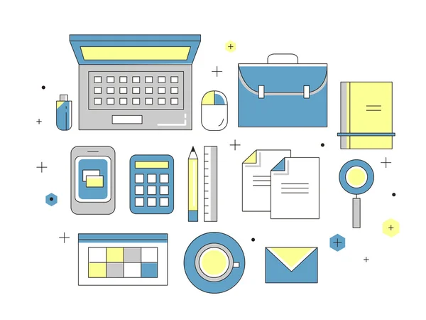 Programación de sitios web en línea delgada diseño plano — Vector de stock