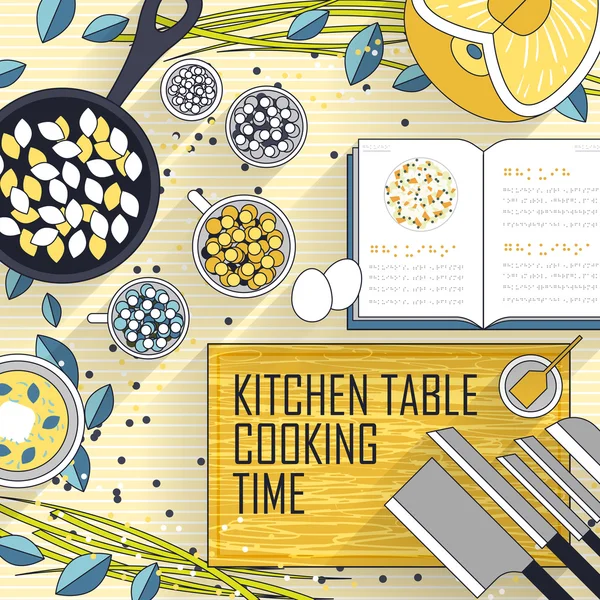Variety cooking materials — Stock Illustration Variety cooking materials Vector Graphics