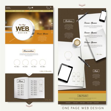 modern bir sayfa web sitesi tasarım şablonu