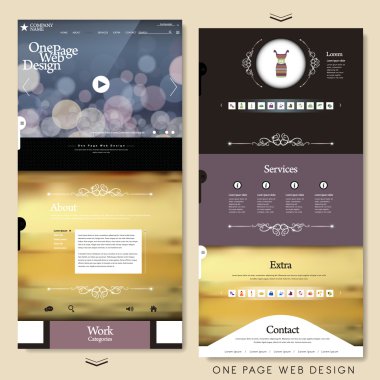 modern bir sayfa web sitesi tasarım şablonu 