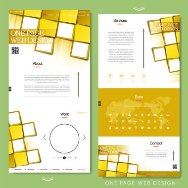 modaya uygun bir sayfa web sitesi tasarım şablonu 