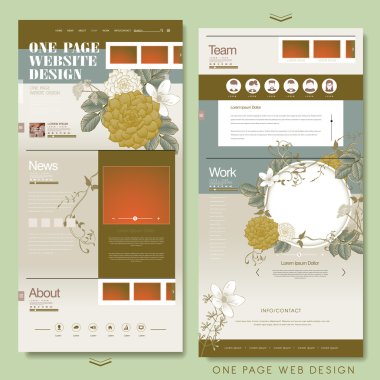 zarif bir sayfa web sitesi tasarım şablonu 