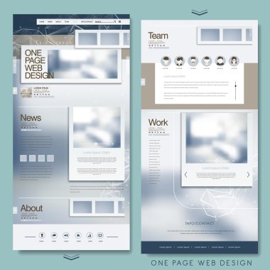 modaya uygun bir sayfa web sitesi tasarım şablonu 
