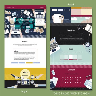 iş yeri kavramı bir sayfa web sitesi tasarım