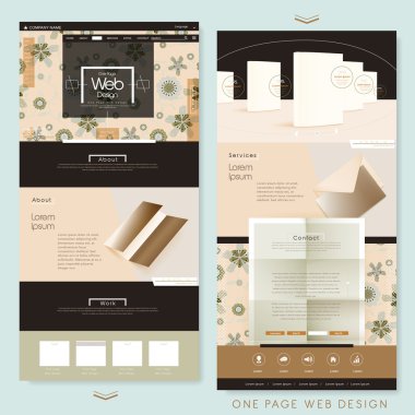 zarif bir sayfa web sitesi tasarım şablonu 