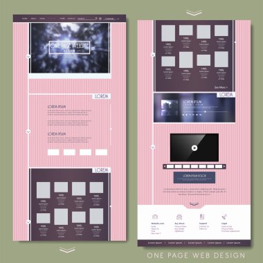 modern bir sayfa web sitesi tasarım şablonu 