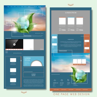 modaya uygun bir sayfa web sitesi tasarım şablonu 