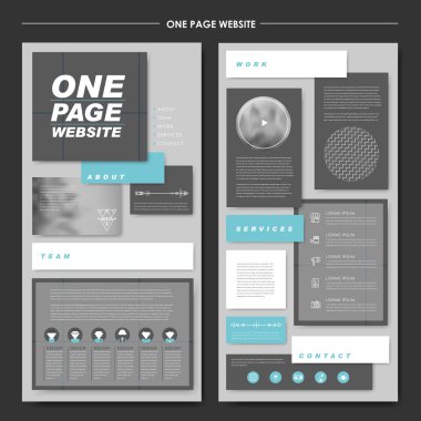 contemporary one page website design 