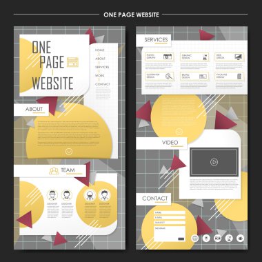 geometrik bir sayfa web sitesi tasarım şablonu