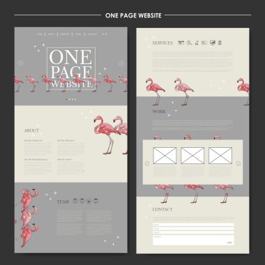 yaratıcı bir sayfa web sitesi tasarım şablonu