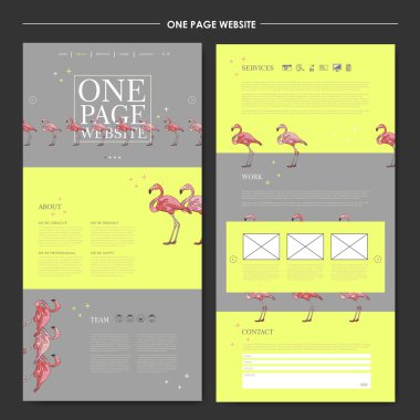 yaratıcı bir sayfa web sitesi tasarım şablonu