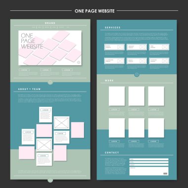 basitlik bir sayfa web sitesi tasarım şablonu