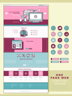 iş kavramı bir sayfa web sitesi tasarım 