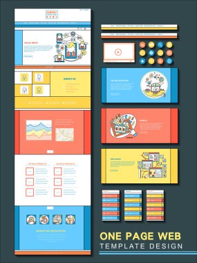 iş kavramı bir sayfa web sitesi tasarım 