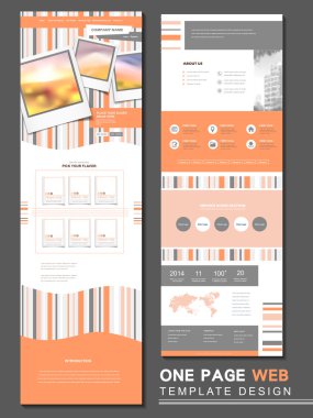 modern bir sayfa web sitesi tasarım şablonu 