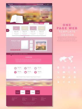 modern bir sayfa web sitesi tasarım şablonu 