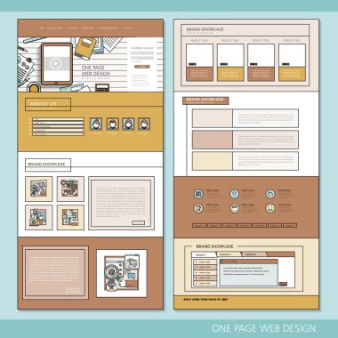 iş kavramı bir sayfa web sitesi tasarım 