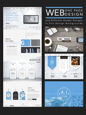 modern bir sayfa web sitesi tasarım şablonu