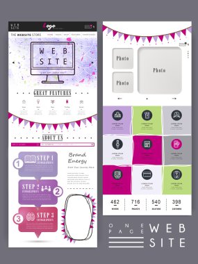 güzel kavramı bir sayfa web sitesi tasarım 