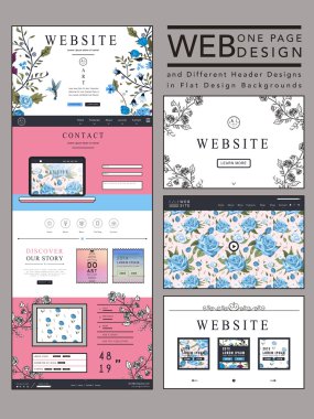 zarif bir sayfa web sitesi tasarım şablonu 