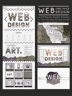 geometrik bir sayfa web sitesi tasarım şablonu