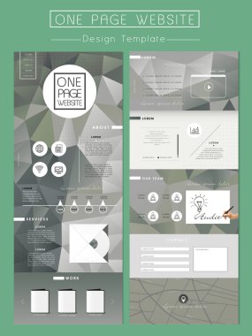 geometrik bir sayfa web sitesi tasarım şablonu 