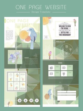 zarif kavramı bir sayfa web sitesi tasarım şablonu