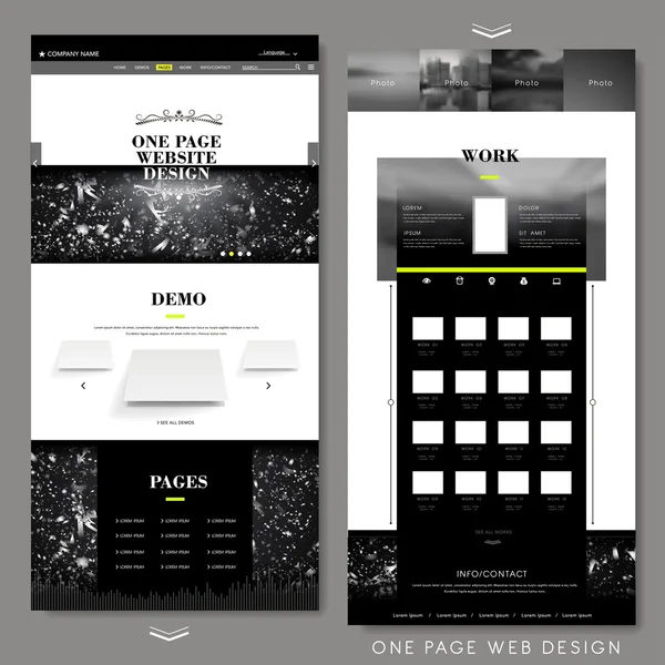 モダンな 1 つのページのウェブサイトのデザイン テンプレート — ストックベクタ