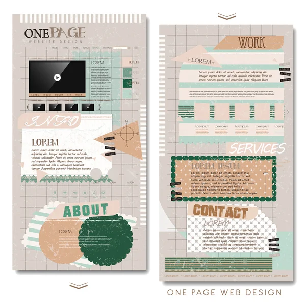 Kreativa en webbplats designmall — Stock vektor