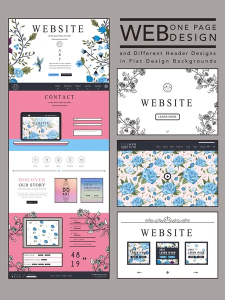 zarif bir sayfa web sitesi tasarım şablonu 