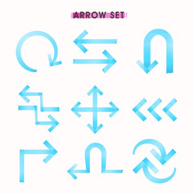 Modern teyp stil okları kümesi 