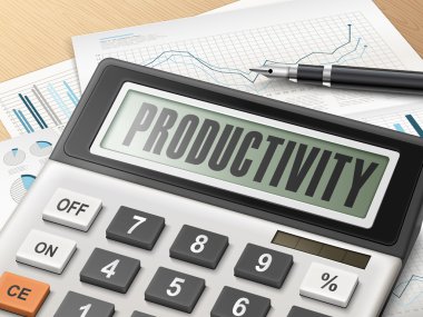 calculator with the word productivity
