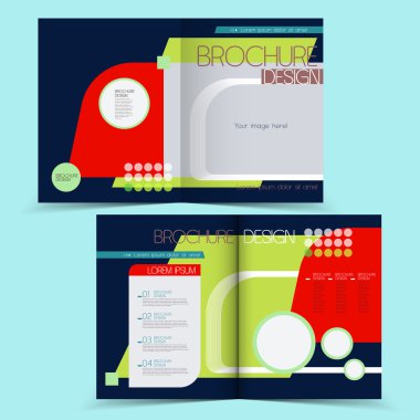 lovely geometric half-fold brochure