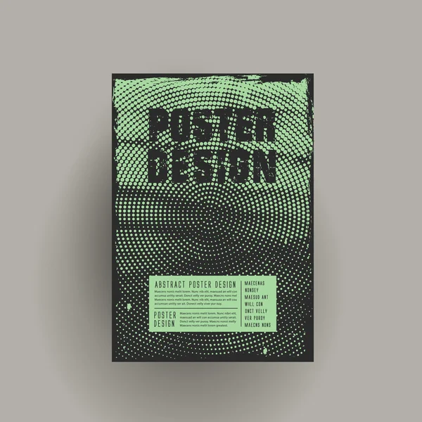 Trendy poster design with fluorescent spot elements — Wektor stockowy